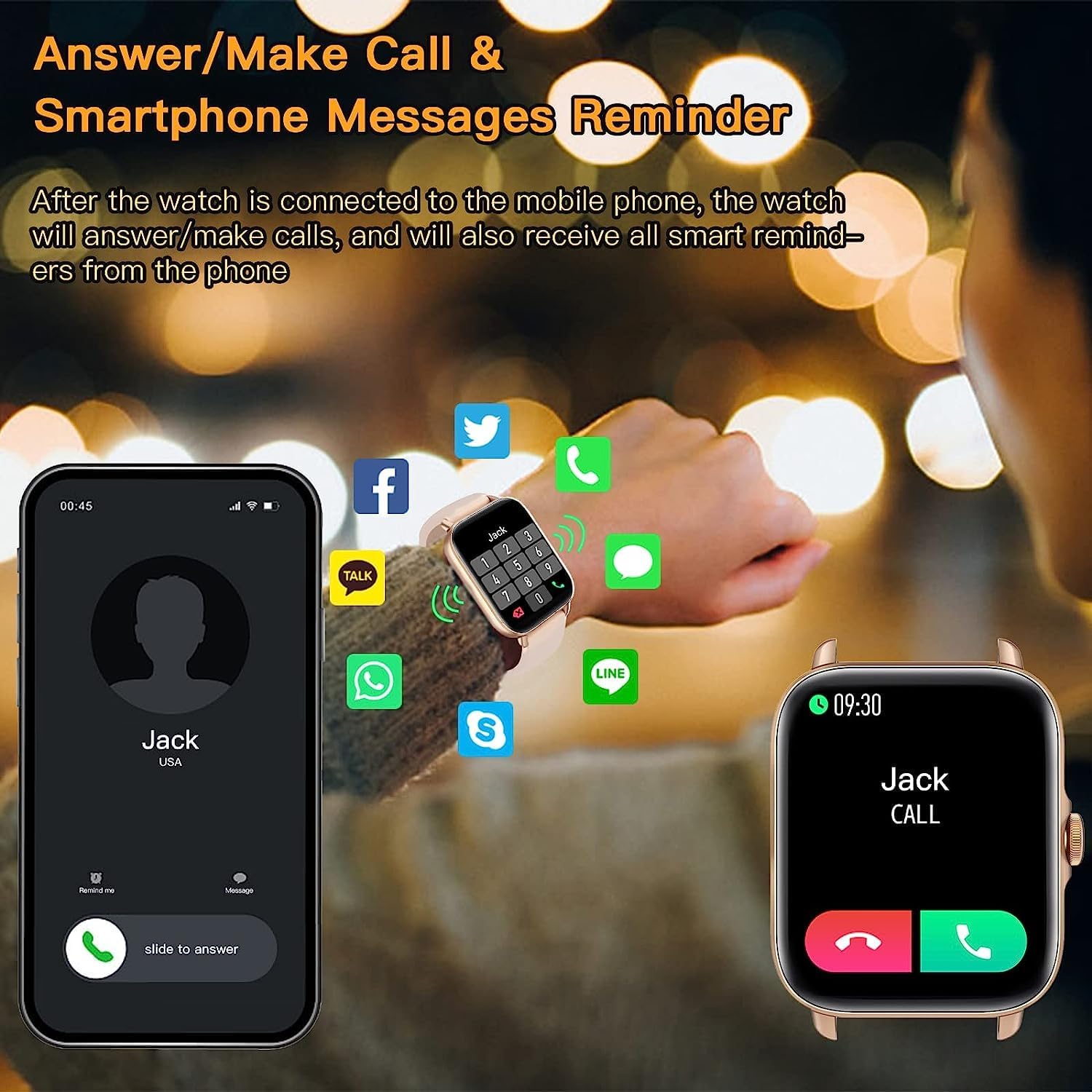 Premium Smart Watch Call/Dial Fitness Tracker, 28 Sport Modes 1.7inch Display AI Voice Control Heart Rate Sleep Monitor Android & iOS Compatible Premium Smart Watch Call/Dial Fitness Tracker, 28 Sport Modes 1.7inch Display AI Voice Control Heart Rate Sleep Monitor Android & iOS Compatible